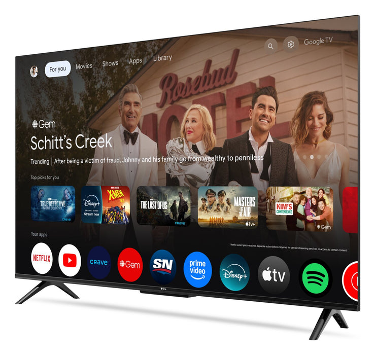 Téléviseur intelligent TCL S45K UHD 4K de 43 po avec Google TVMC