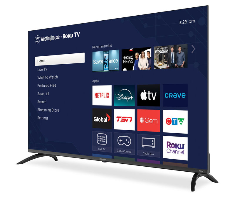 Téléviseur intelligent QLED Westinghouse UHD 4K de 50 po avec Roku TV (WR55QC5500) - modèle 2025