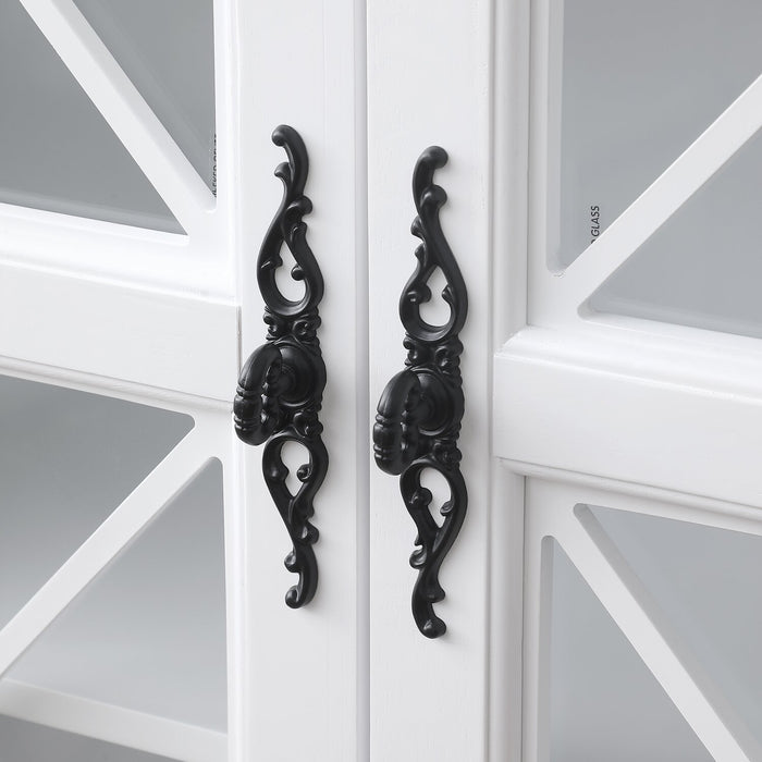 Armoire vitrée Frances de 36 po avec portes en verre - blanche