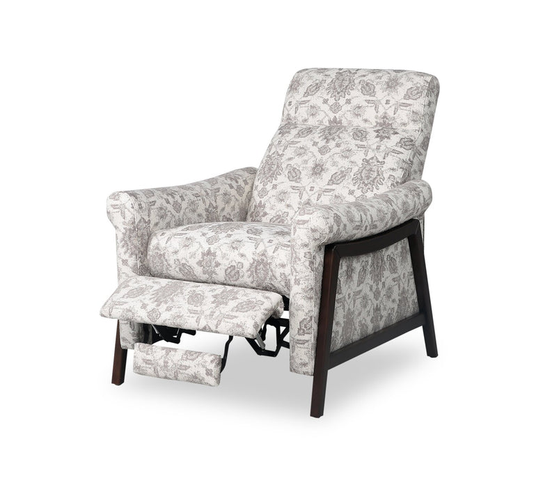 Fauteuil à inclinaison par poussée Mallie de 32 po en tissu de chenille - ardoise multicolore Limbu