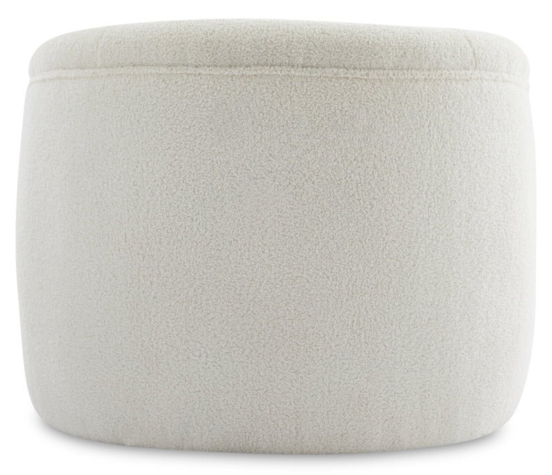 Fauteuil d’appoint courbé Solo de 31,1 po en tissu sherpa - crème glacée
