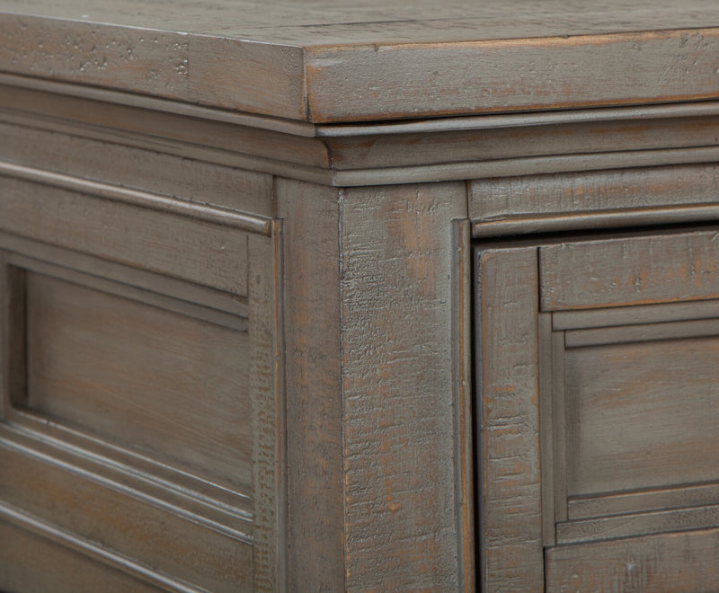 Table de salon traditionnelle Hanson de 50 po en pin - gris tourterelle