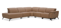  Sofa sectionnel de gauche à inclinaison électrique Valencia 5 pièces - Blanca Macha