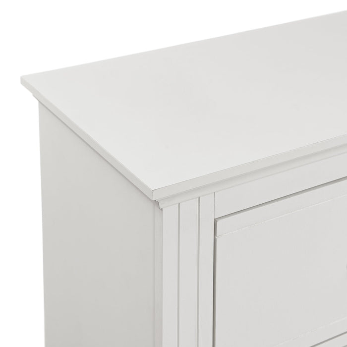 Commode de chambre à coucher Ella de 63 po (L) x 36 po (H) à 6 tiroirs avec armoire - blanche