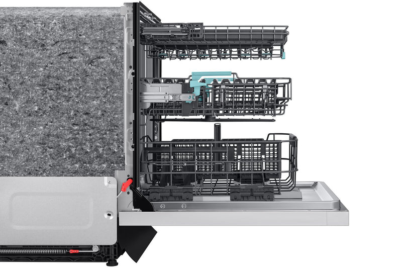 Lave-vaisselle Samsung de 24 po et de 38 dBA avec commandes sur le dessus, nettoyage avec IA et 3e panier - DW90F89T0UMTAA