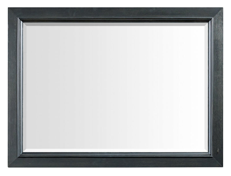 Miroir de commode de chambre à coucher Casa en bois à fixer au meuble ou à suspendre au mur - noir