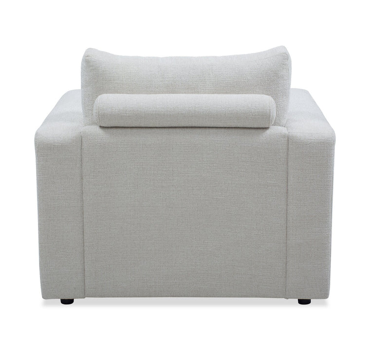 Causeuse Lainey de 65,35 po en tissu avec coussins de dossier amovibles - beige 