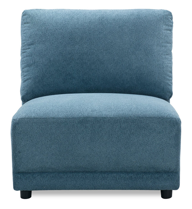 Fauteuil sans accoudoirs modulaire Voyage en tissu avec coussins de dossier amovibles - bleu
