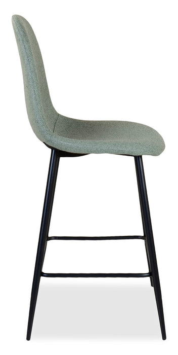Tabouret Jax de hauteur comptoir de 26 po (H) en tissu de polyester et en métal - vert