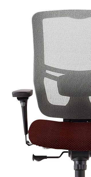 Chaise de bureau Dante de Tempur-Pedic de 26,4 po - rouge avec dossier à mailles