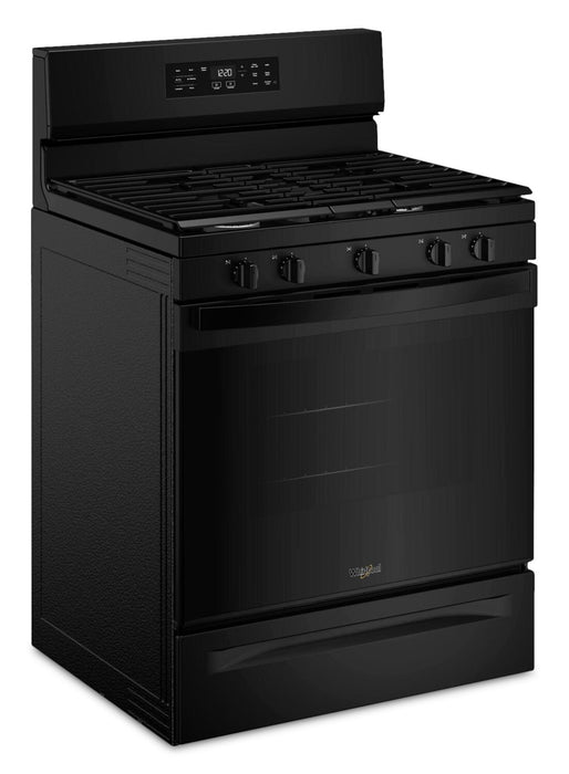 Cuisinière à gaz Whirlpool de 5,0 pi³ et de 30 po avec cuisson à air - noire - WFGS4530SB