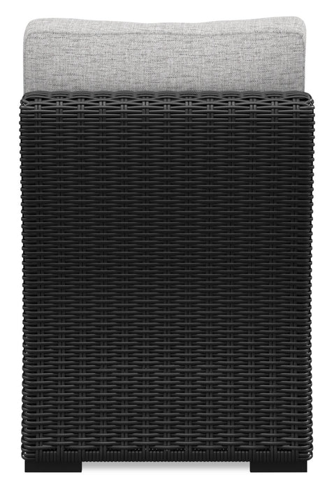 Fauteuil sans accoudoirs Jasper pour la terrasse à l’extérieur - osier en résine, tissu Nuvella