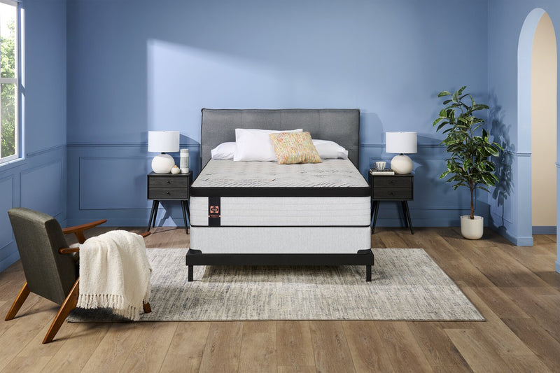 Ensemble Matelas semi-ferme à Euro-plateau Bronson PosturepedicMD Plus de série 1000 de Sealy pour lit double