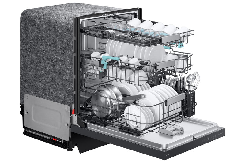 Lave-vaisselle Samsung de 24 po et de 38 dBA avec commandes sur le dessus, nettoyage avec IA et 3e panier - DW90F89T0UMTAA