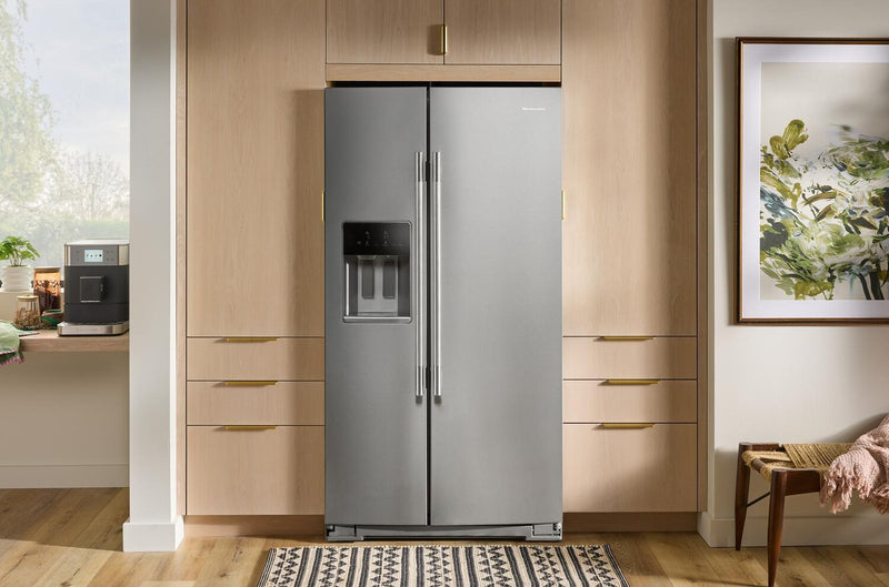 Réfrigérateur KitchenAid de 21 pi3 et de 36 po de profondeur comptoir  - acier inoxydable résistant aux traces de doigts - KRSC536RPS