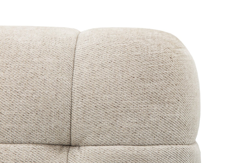 Sofa sectionnel modulaire Oaklyn Kort & Co. 4 pièces en tissu avec pouf et coussins de siège capitonnés - beige