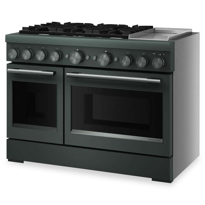 Cuisinière hybride KitchenAid de 6,3 pi³ à 6 brûleurs avec plaque chauffante - genièvre - KFDD948SJP