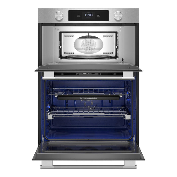 Four mural combiné intelligent électrique KitchenAid et de 27 po avec modes de cuisson assistée - PrintShieldMC - KOEC727SPS