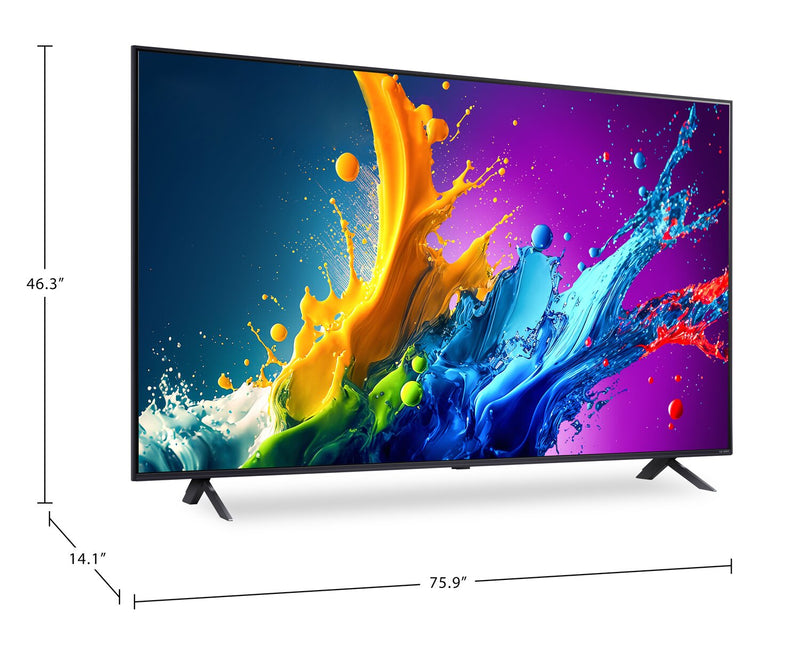 Téléviseur intelligent NanoCell LG 4K de 86 po à 60 Hz avec boîtes quantiques et HDR10 (86QNED80TUC)