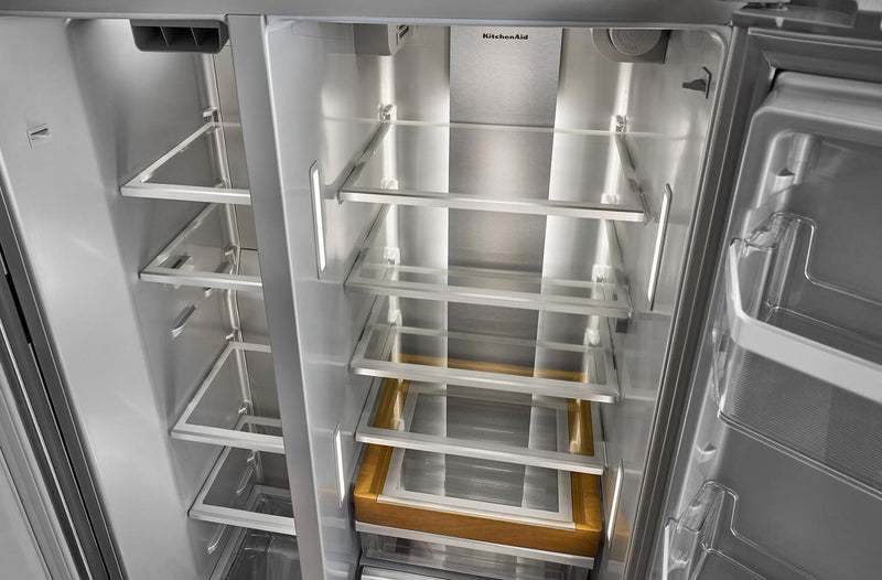 Réfrigérateur KitchenAid de 21 pi3 et de 36 po de profondeur comptoir  - acier inoxydable résistant aux traces de doigts - KRSC536RPS