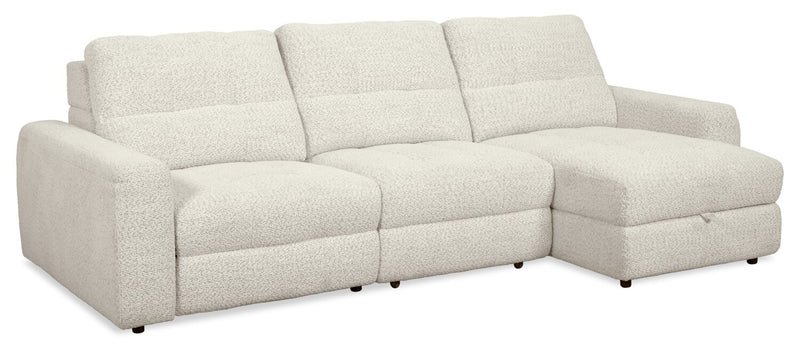 Sofa sectionnel modulaire à coulissement électrique de droite Elevate de Scott Living 3 pièces en tissu de chenille - beige