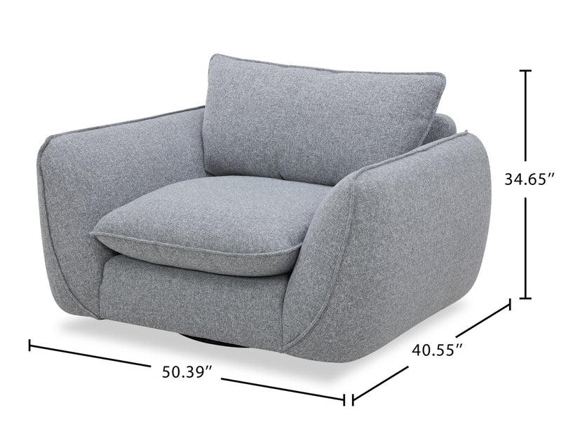 Fauteuil pivotant Monaco - gris