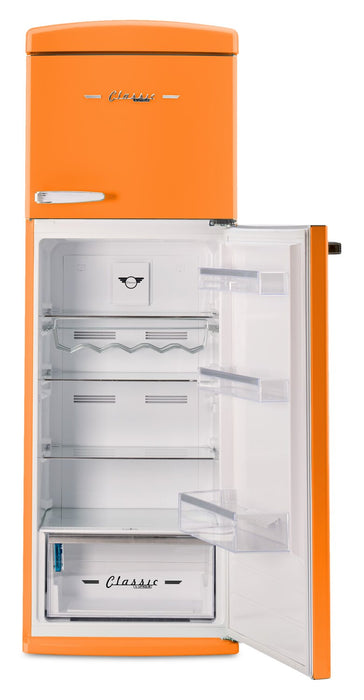 Réfrigérateur Classic Rétro d’Unique de 24 po et de 11 pi3 à congélateur supérieur - orange creamsicle - UNQ-310L O TM