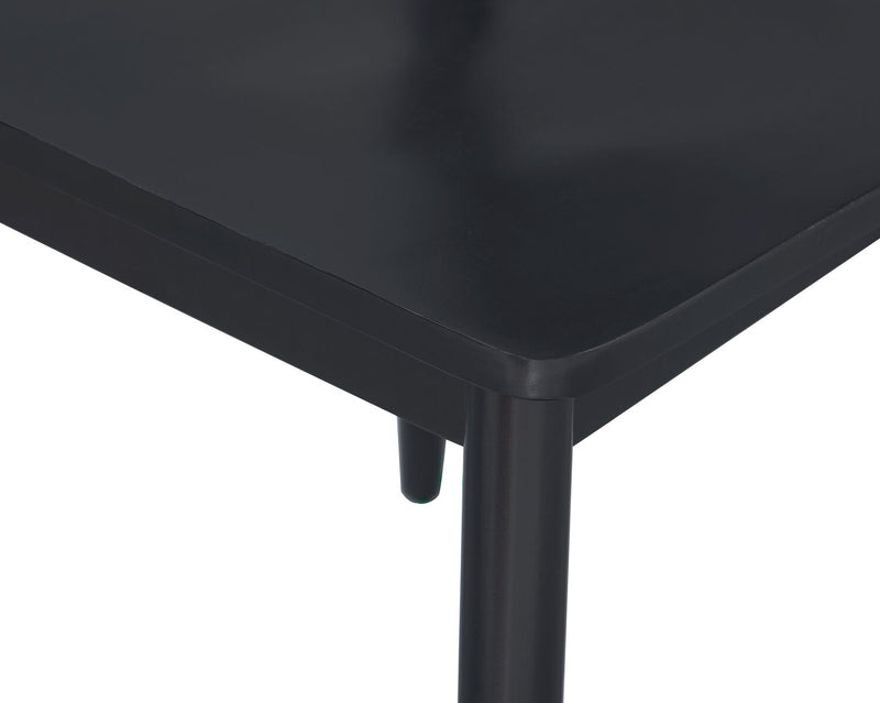 Chaise de salle à manger Remi avec dossier en échelle courbé - noire