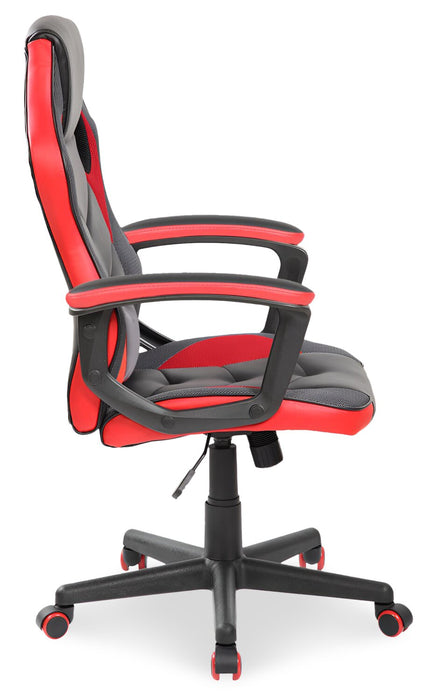 Fauteuil de jeu ergonomique Velocity de 24 po - noir et rouge