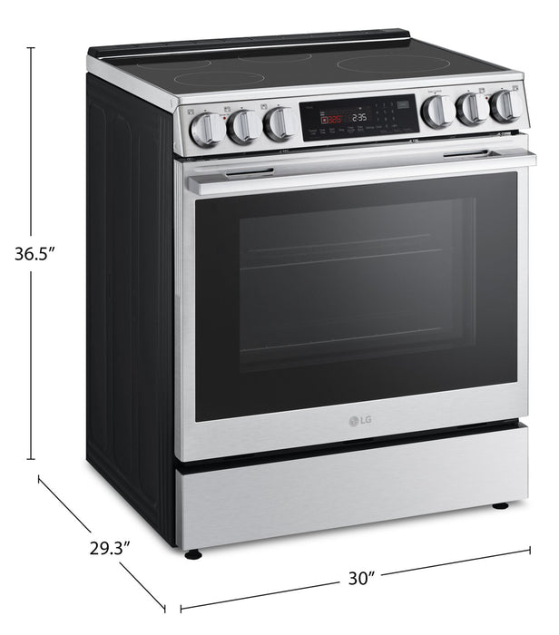 Cuisinière induction encastrée intelligente LG de 6,3 pi3 avec friture à air - LSIL6336XE