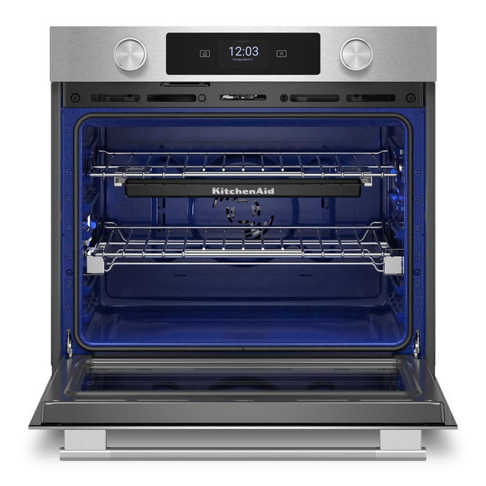 Four mural simple électrique intelligent KitchenAid de 30 po - acier inoxydable PrintShieldMC - KOES730SPS