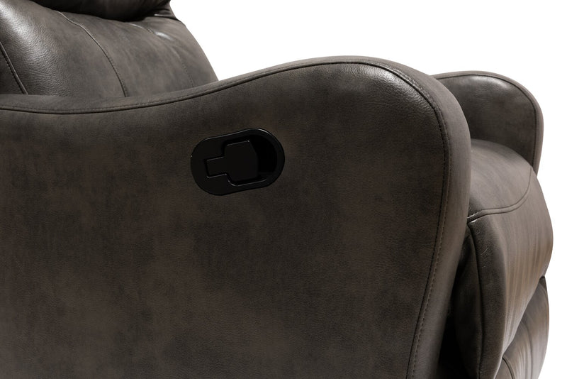 Fauteuil coulissant et inclinable Ellis 32 po de en similicuir - gris 
