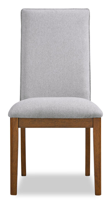 Ensemble de salle à manger Ember 5 pièces avec table, 74 po à 92 po (L), et 4 chaises - gris et brun