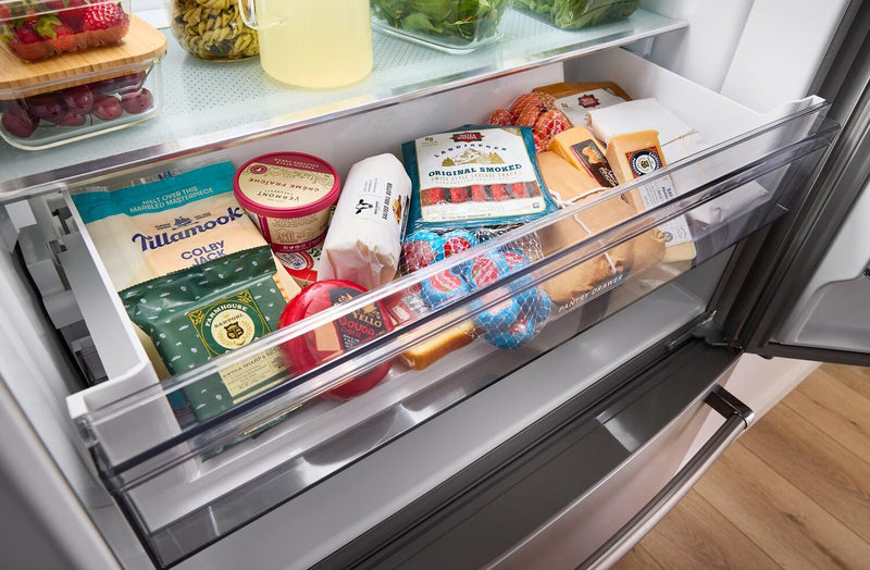 Réfrigérateur KitchenAid de 36 po et de 20 pi3 de profondeur comptoir à portes françaises - acier inoxydable - KRFC136RPS