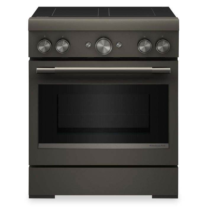 Cuisinière KitchenAid de 4,1 pi3 et de 30 po à convection avec friture à air sans préchauffage - minerai noir - KFIS930SBE