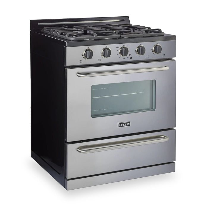 Cuisinière au gaz propane hors réseau classique Unique de 30 po et de 3,9 pi3 avec allumage à pile - UGP-30G OF2 S/S 