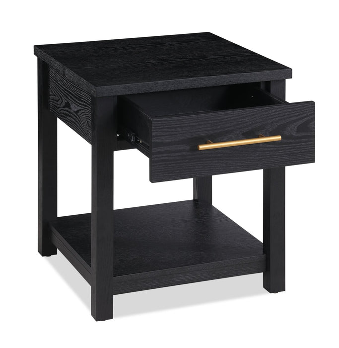 Table de bout Dalton de 20 po avec tiroir - noire 