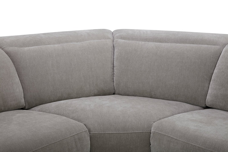Sofa sectionnel à inclinaison électrique Caprice 5 pièces avec appuie-têtes électriques - truffe
