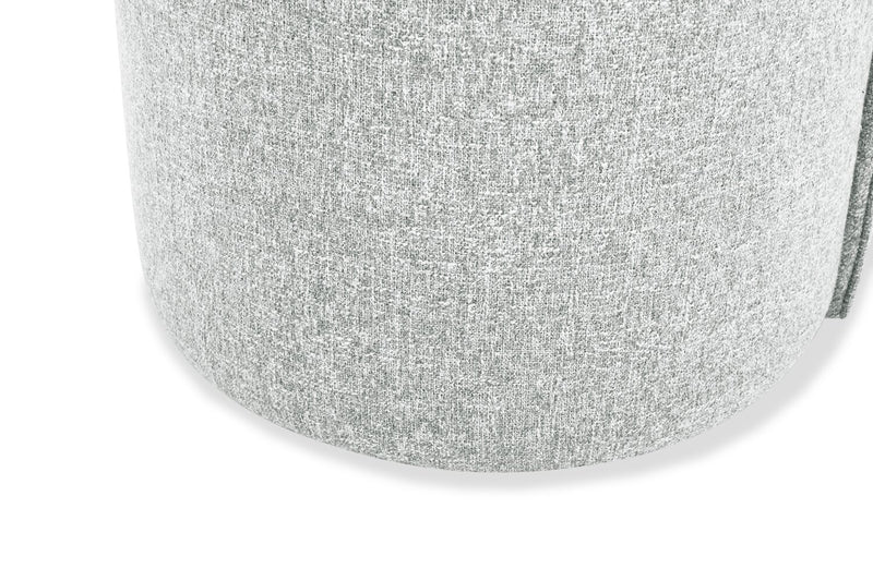 Chaise de salle à manger coulissante Zola en tissu de polyester - gris nuage