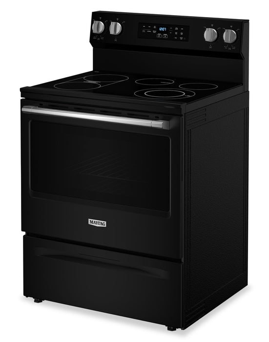 Cuisinière électrique Maytag de 5,3 pi3 et de 30 po avec friture à air sans préchauffage - noire - YMFES6030RB