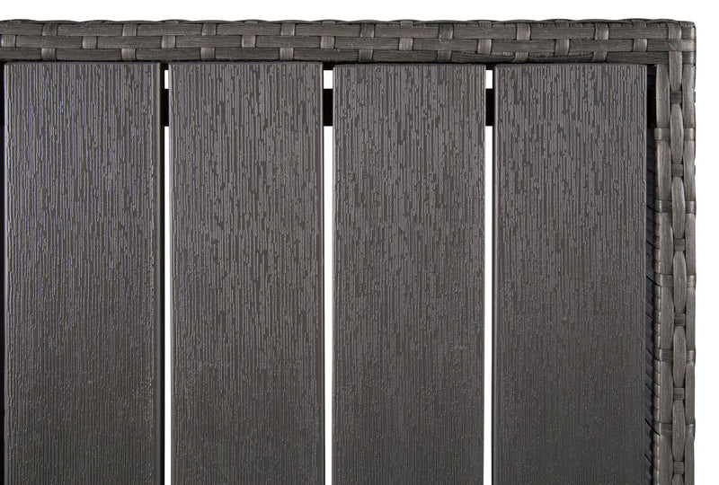 Ensemble Victoria 4 pièces pour la terrasse à l’extérieur avec causeuse, fauteuil sans accoudoirs - gris