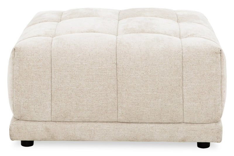 Pouf modulaire Oaklyn Kort & Co. de 38 po en tissu avec coussin de siège capitonné - beige
