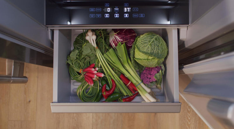 Réfrigérateur encastré KitchenAid de 42 po et de 25,5 pi³ à compartiments juxtaposés avec intérieur platine – genièvre - KBSN742SJP