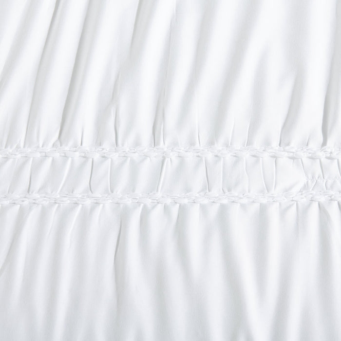 Ensemble d’édredon Rhodes 3 pièces pour lit double ou grand lit - blanc