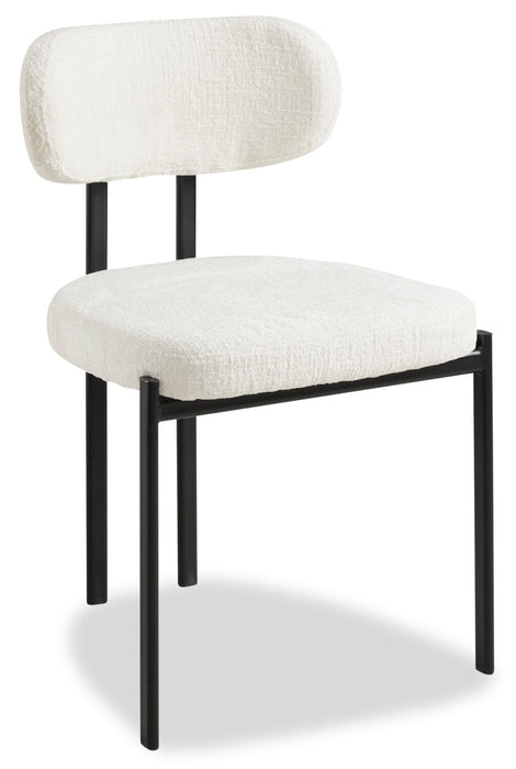 Ensemble de salle à manger Rio 5 pièces avec table ronde de 36 po (L), base piédestal en métal et 4 chaises - brun-noir et taupe
