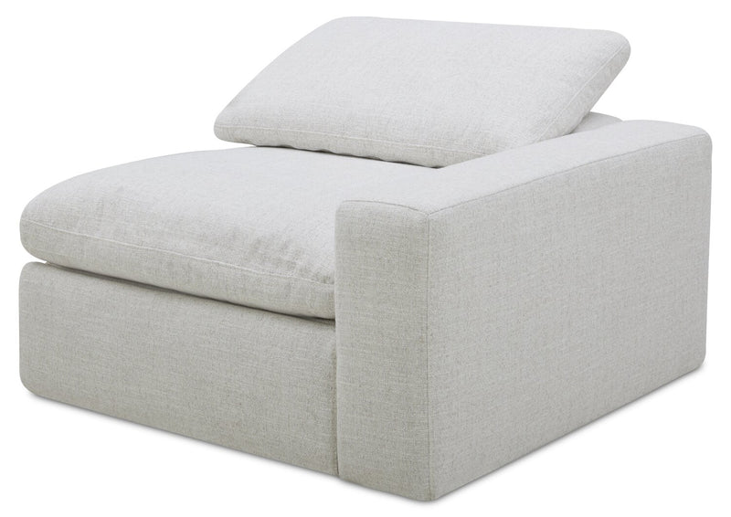 Sofa sectionnel modulaire Sky 4 pièces en tissu avec fauteuil à inclinaison électrique et coussins en plumes et duvet - blé Nathan