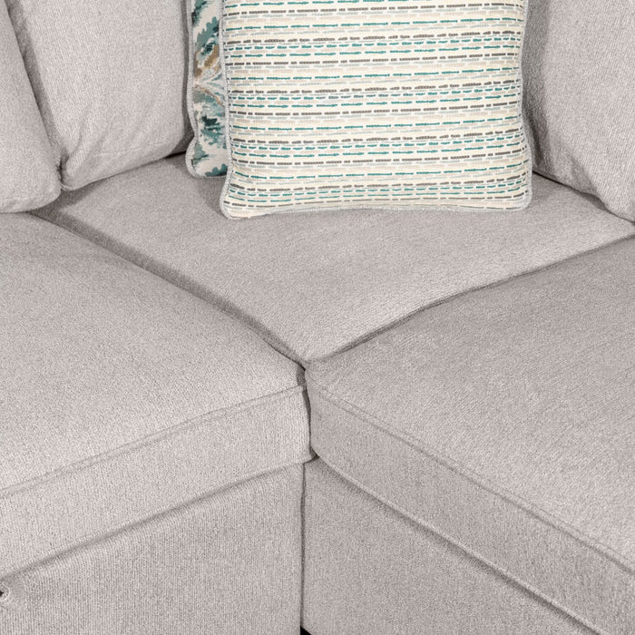 Sofa-lit sectionnel enveloppant de gauche Haven de Scott Living 3 pièces en tissu de chenille - gris 