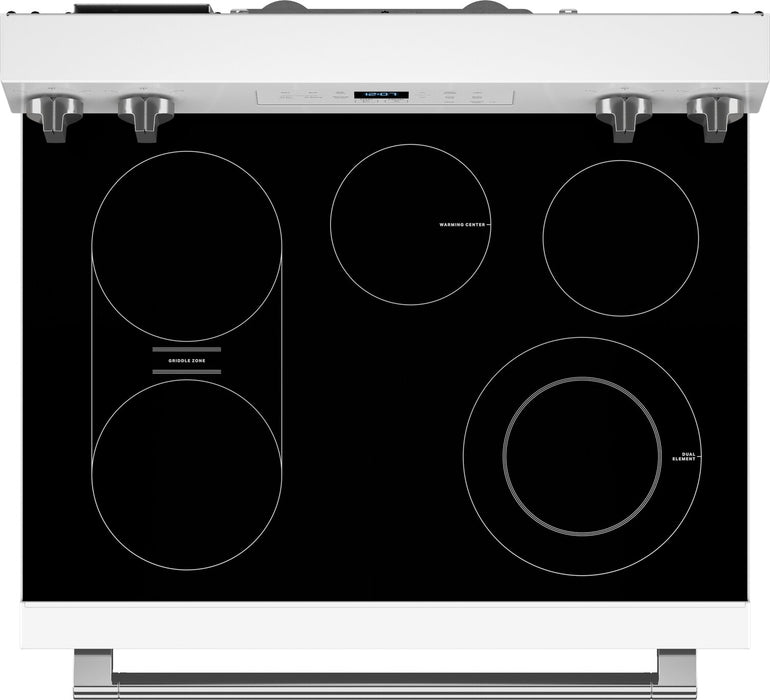 Cuisinière électrique Maytag de 5,3 pi3 et de 30 po avec friture à air sans préchauffage - blanche - YMFES6030RW