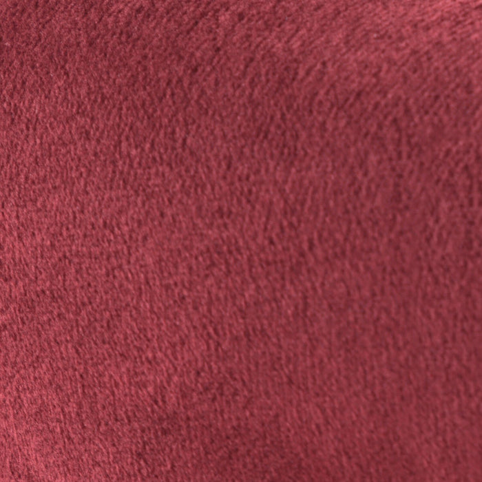 Pouf rond Adell de 17 po en tissu avec base dorée - rouge