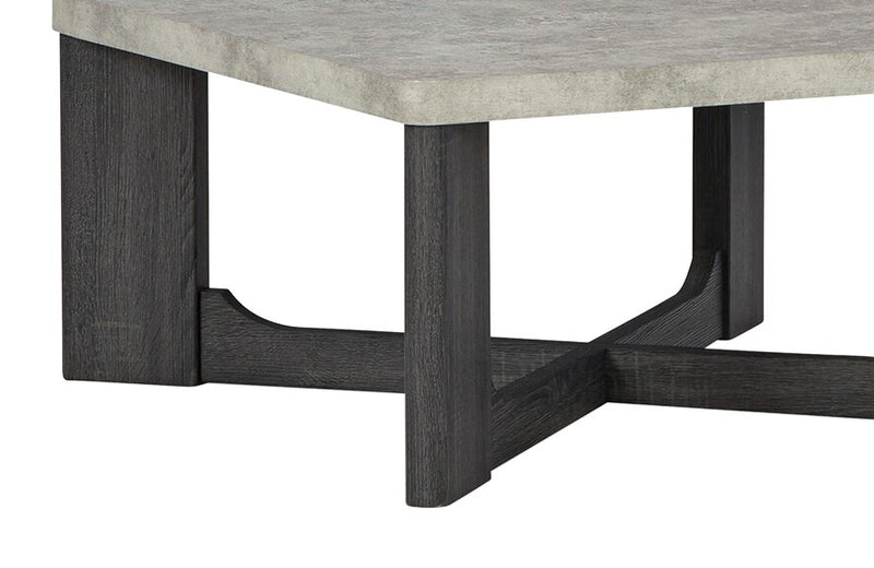Ensemble de 3 tables modernes Sherman de 35,5 po, table à café et 2 tables de bout - gris